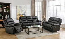 Load image into Gallery viewer, Dynamo Black PU 3pc Reclining  Set