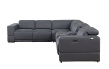 Load image into Gallery viewer, Franco Dark Grey 6pc POWER Reclining Sectional MI-1122