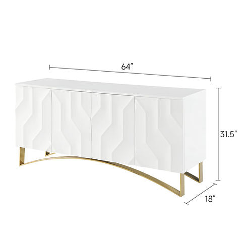 Bianca White/Gold Console Table A-C07