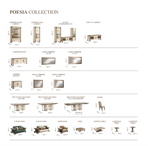 Poesia Collection 7pc Italian Dining Room Set