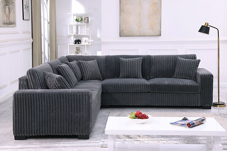 Comfy II Grey Fabric Sectional S861