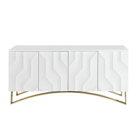 Bianca White/Gold Console Table A-C07