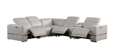 Load image into Gallery viewer, Franco Grey 6pc POWER Reclining Sectional MI-1122
