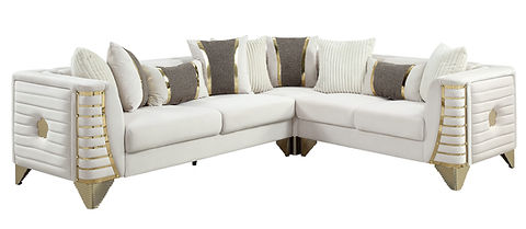 Donovan Cream/Gold Sectional S4020