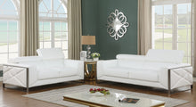 Load image into Gallery viewer, Giorgio White Italian Leather Sofa and Loveseat MI-989