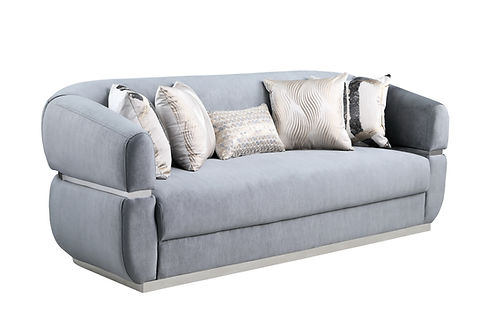 Carmela Grey Fabric Sofa and Loveseat S3500