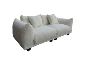 Homey White Fabric OVERSIZED Sofa & Chair S3131