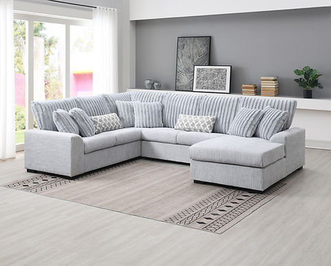 Brady Grey Fabric Sectional S1801