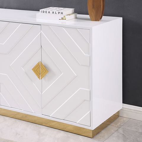 Paros White/Gold Console A-C13
