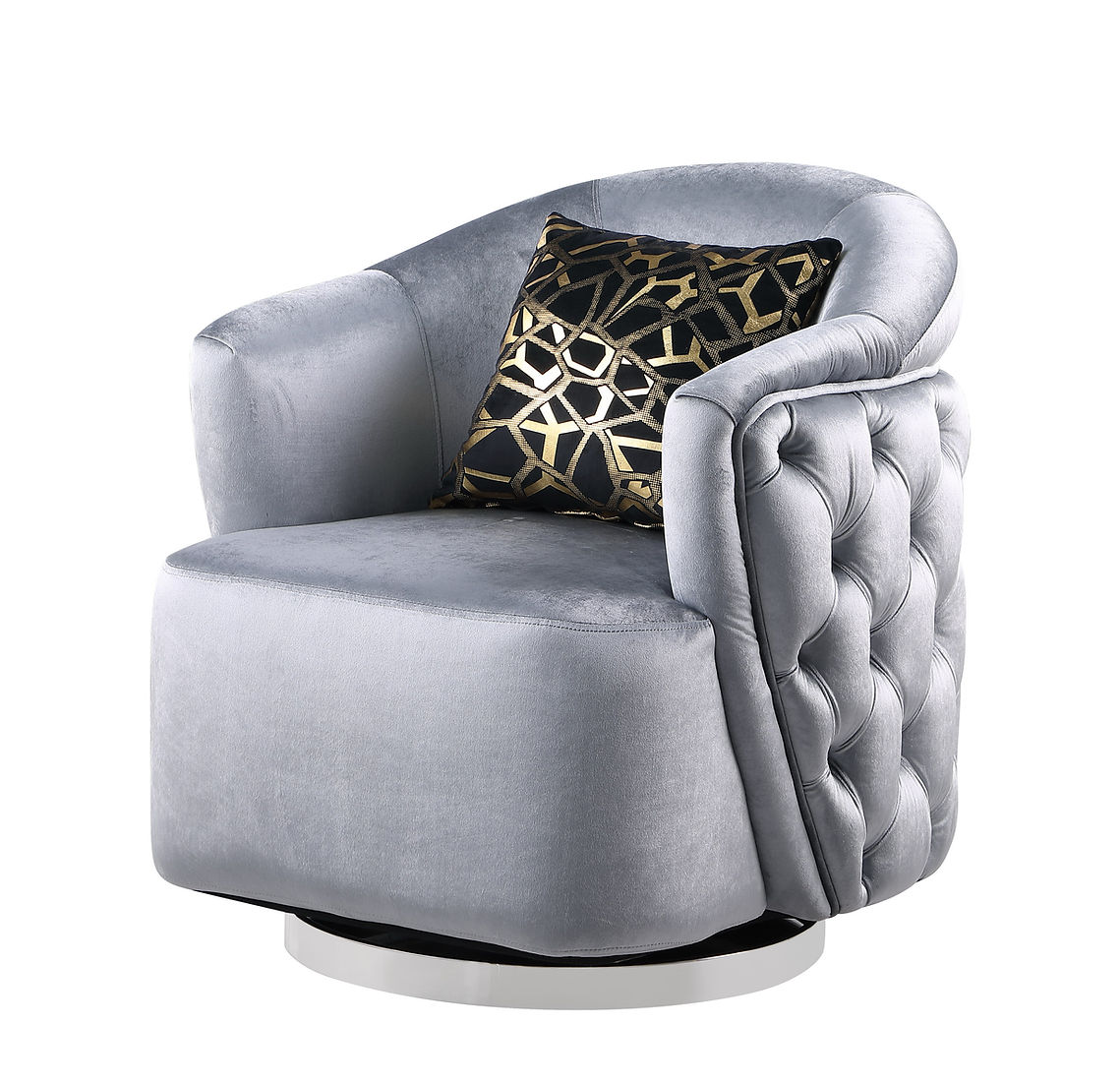 Mila Grey Velvet Sofa and Loveseat S2004
