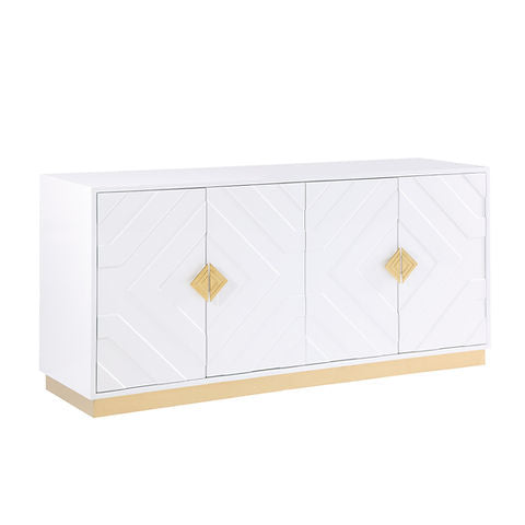 Paros White/Gold Console A-C13