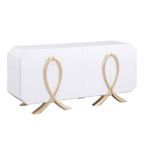 Aster White/Gold Console Table A-C16