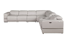 Load image into Gallery viewer, Franco Grey 7pc POWER Reclining Sectional MI-1122