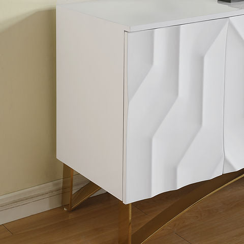 Bianca White/Gold Console Table A-C07