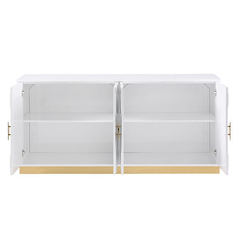 Paros White/Gold Console A-C13
