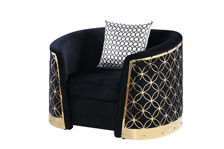 Athena Black Sofa and Loveseat S3800
