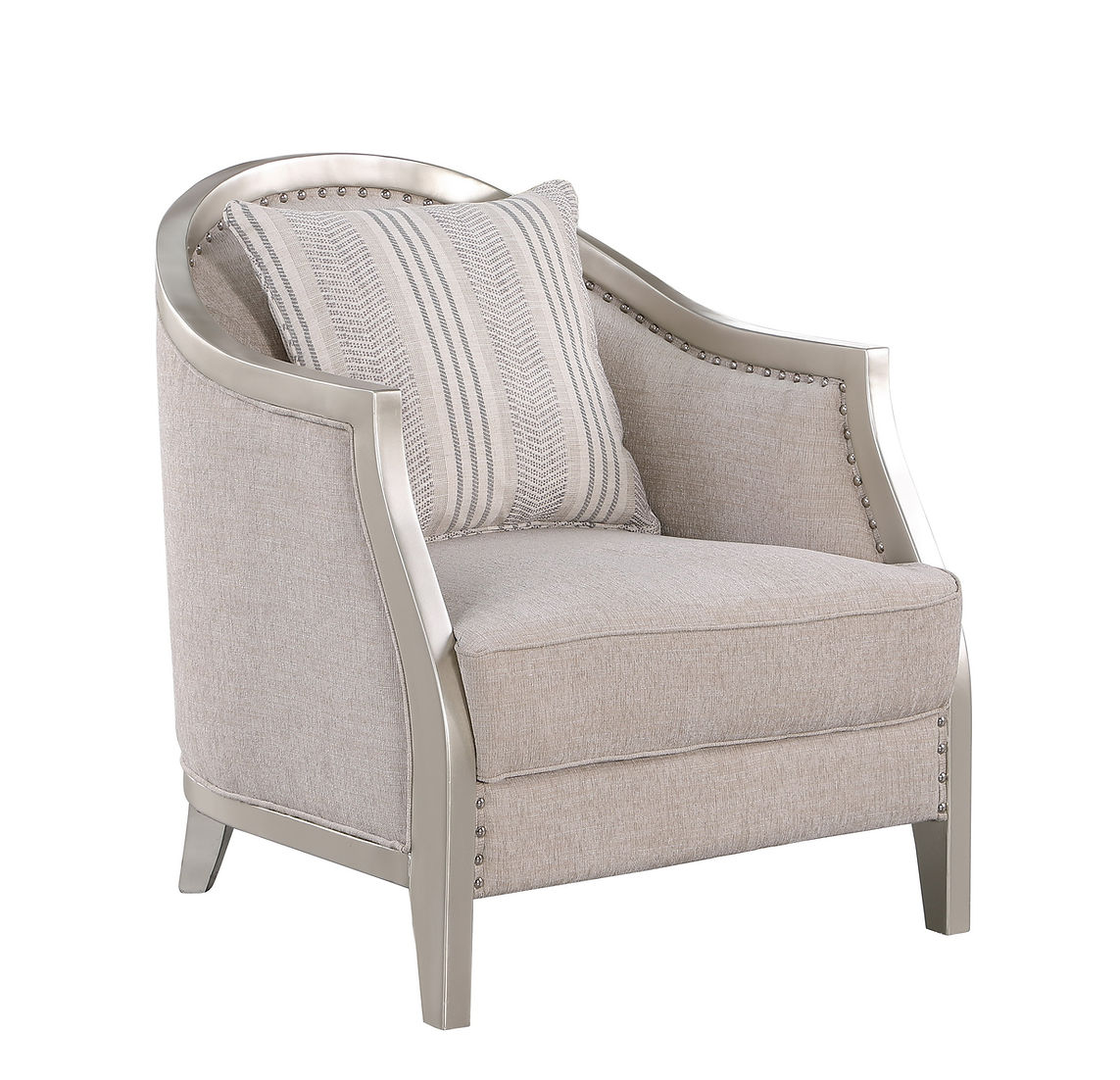 Bellisimo Light Grey Velvet Sofa and Loveseat S6226