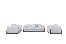 Load image into Gallery viewer, Stylus Ivory Fabric Sofa and Loveseat S4045