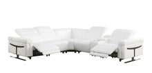 Load image into Gallery viewer, Lucca White 6pc POWER Reclining Sectional MI-1110