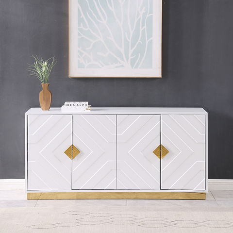 Paros White/Gold Console A-C13