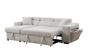 Bonaterra Beige Reversible Sectional Pull-Out Bed S8977