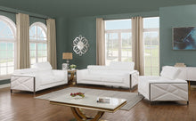 Load image into Gallery viewer, Giorgio White Italian Leather Sofa and Loveseat MI-989