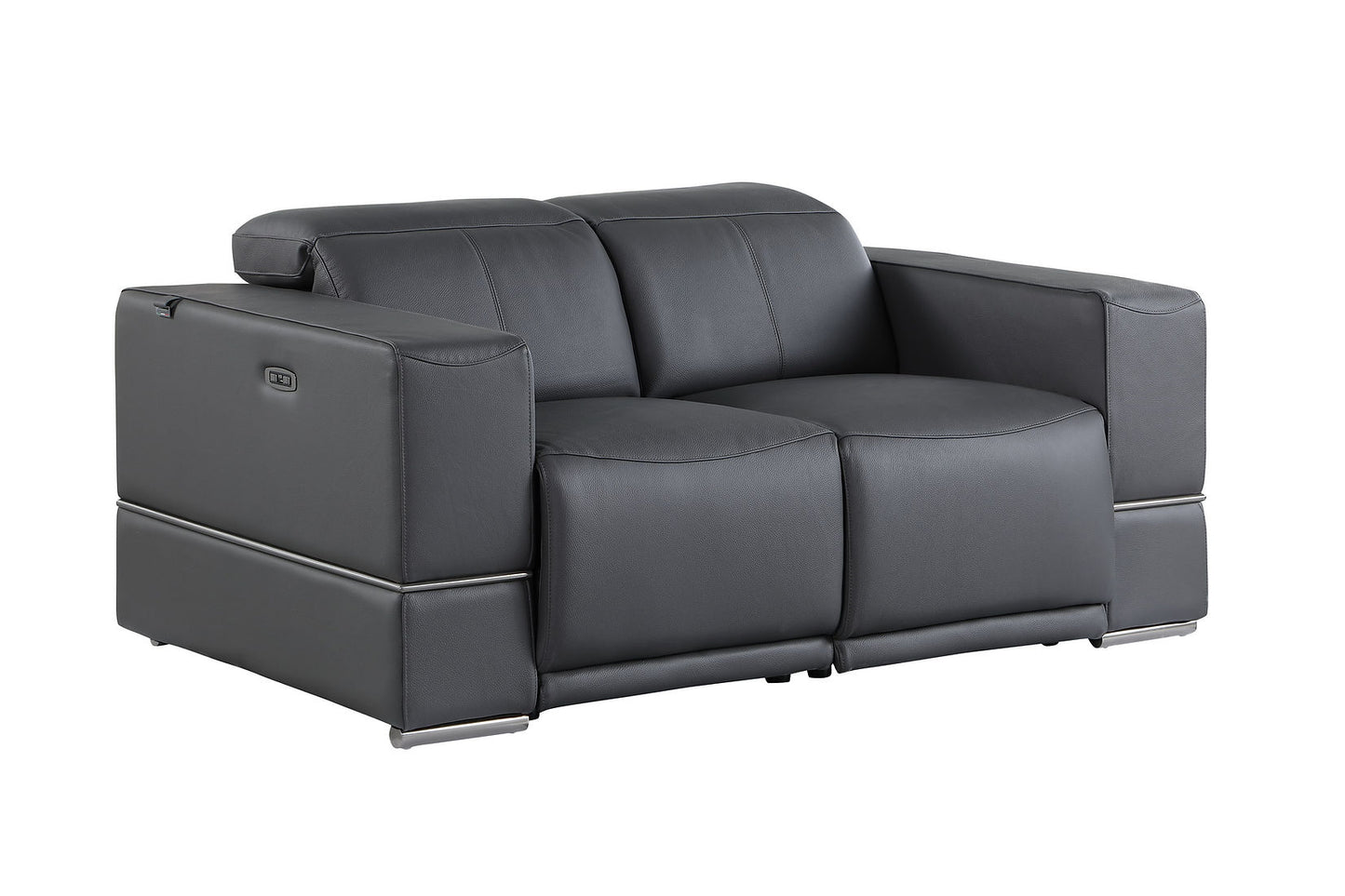 Franco Dark Grey POWER Reclining Sofa and Loveseat MI-1122