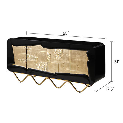 Adora Black/Gold Console Table A-C14