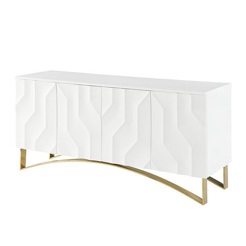 Bianca White/Gold Console Table A-C07