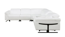 Load image into Gallery viewer, Lucca White 6pc POWER Reclining Sectional MI-1110