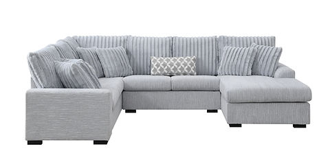 Brady Grey Fabric Sectional S1801