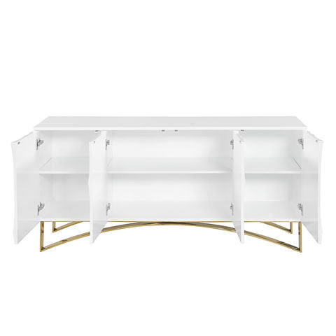 Bianca White/Gold Console Table A-C07