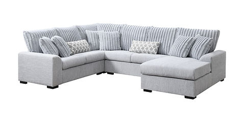 Brady Grey Fabric Sectional S1801