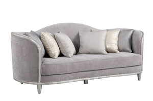 Bellisimo Grey Velvet Sofa and Loveseat S6226