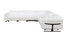 Load image into Gallery viewer, Lucca White 7pc POWER Reclining Sectional MI-1110