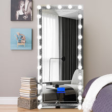Load image into Gallery viewer, A-FM03 Hollywood LED Bluetooth  Floor Mirror
