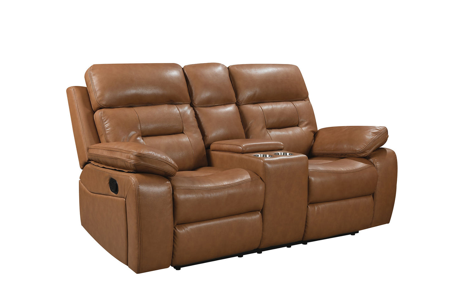 Dallas Camel LEATHER 3pc Reclining Set S8232