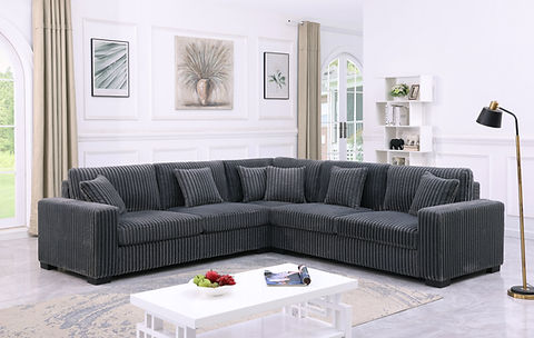 Comfy II Grey Fabric Sectional S861