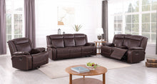 Load image into Gallery viewer, Daniela Brown 3pc Reclining Set S8080
