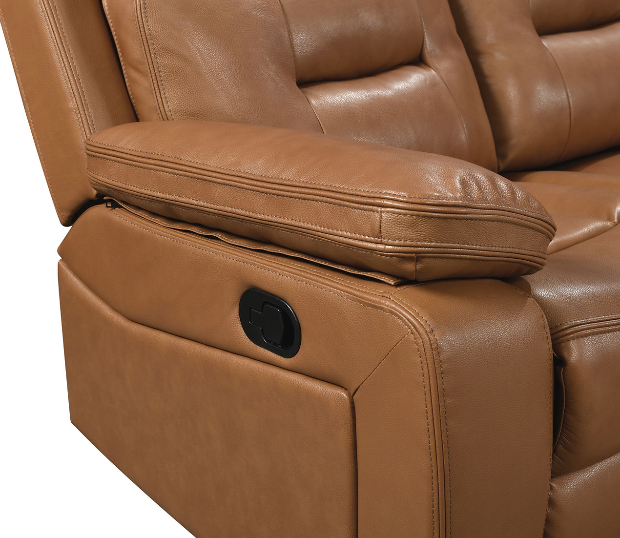 Dallas Camel LEATHER 3pc Reclining Set S8232