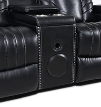 Load image into Gallery viewer, Zeus Black POWER/BLUETOOTH SPEAKERS 3PC RECLINING SET S1677