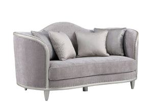Bellisimo Grey Velvet Sofa and Loveseat S6226