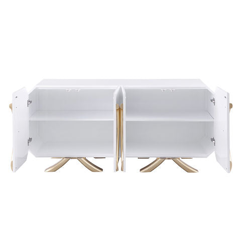 Aster White/Gold Console Table A-C16