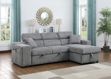 Load image into Gallery viewer, Bonaterra Grey Reversible Sectional Pull-Out Bed S8977