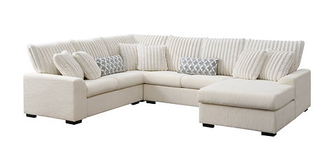 Brady Beige Fabric Sectional S1801