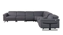 Load image into Gallery viewer, Lucca Dark Grey 7pc POWER Reclining Sectional MI-1110