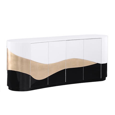 Nimbus White/Black/Gold Console Table A-C29