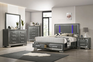 Maisy Grey LED Platform Bedroom Set B2200