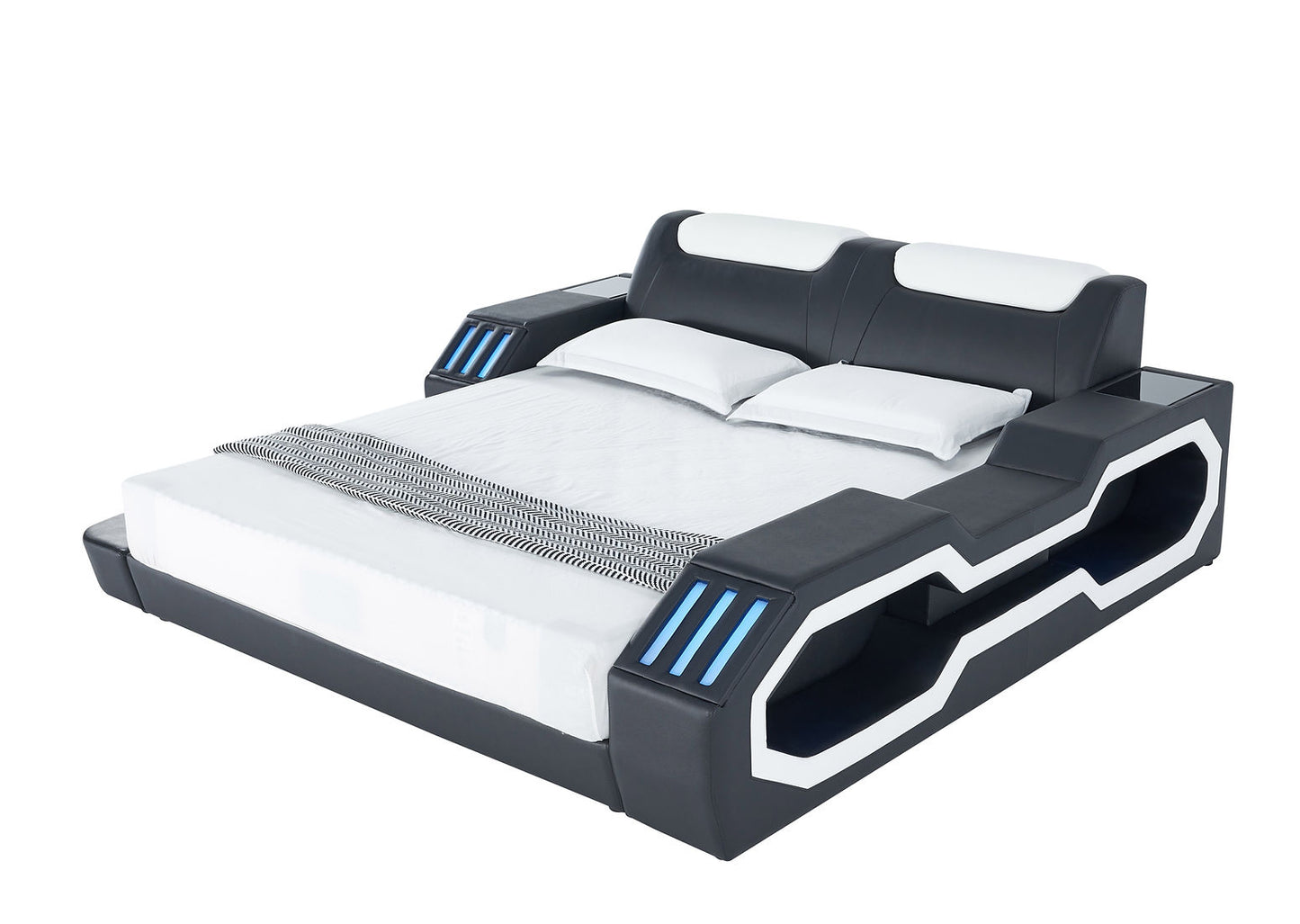 Matrix Black/White King Bed B126