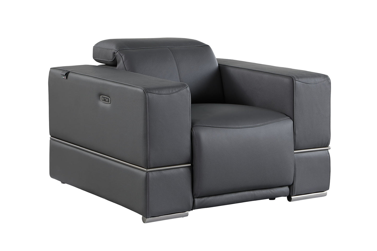 Franco Dark Grey POWER Reclining Sofa and Loveseat MI-1122